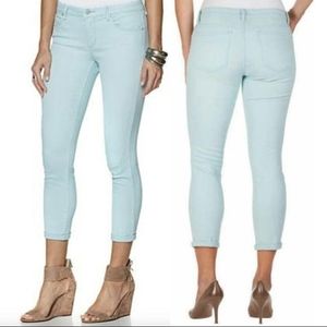 Jessica Simpson Rolled Crop Skinny Jeans 4/27 "canal blue/morocco"
